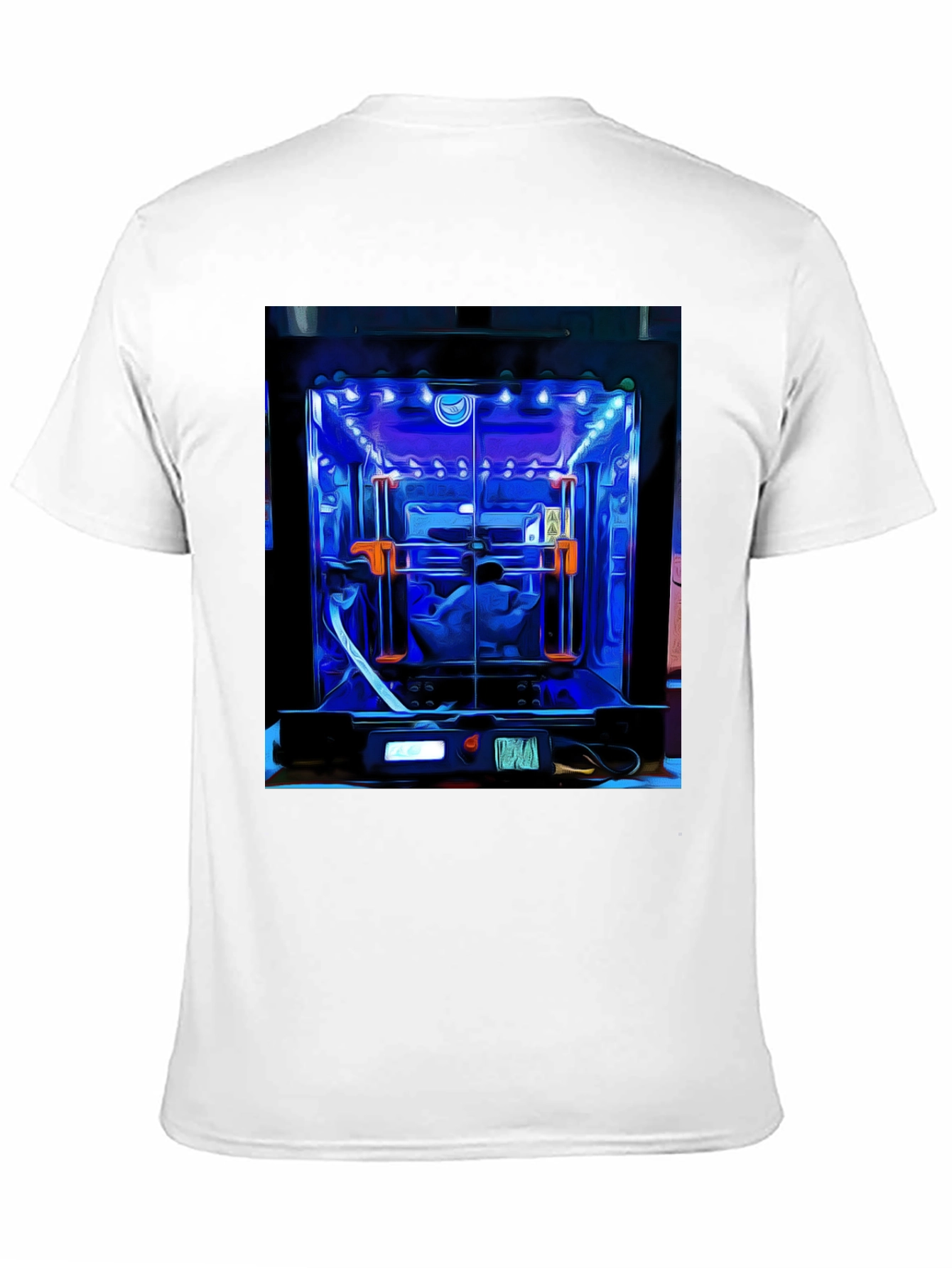 3D Printer Art Graphic Tee - Black Cotton