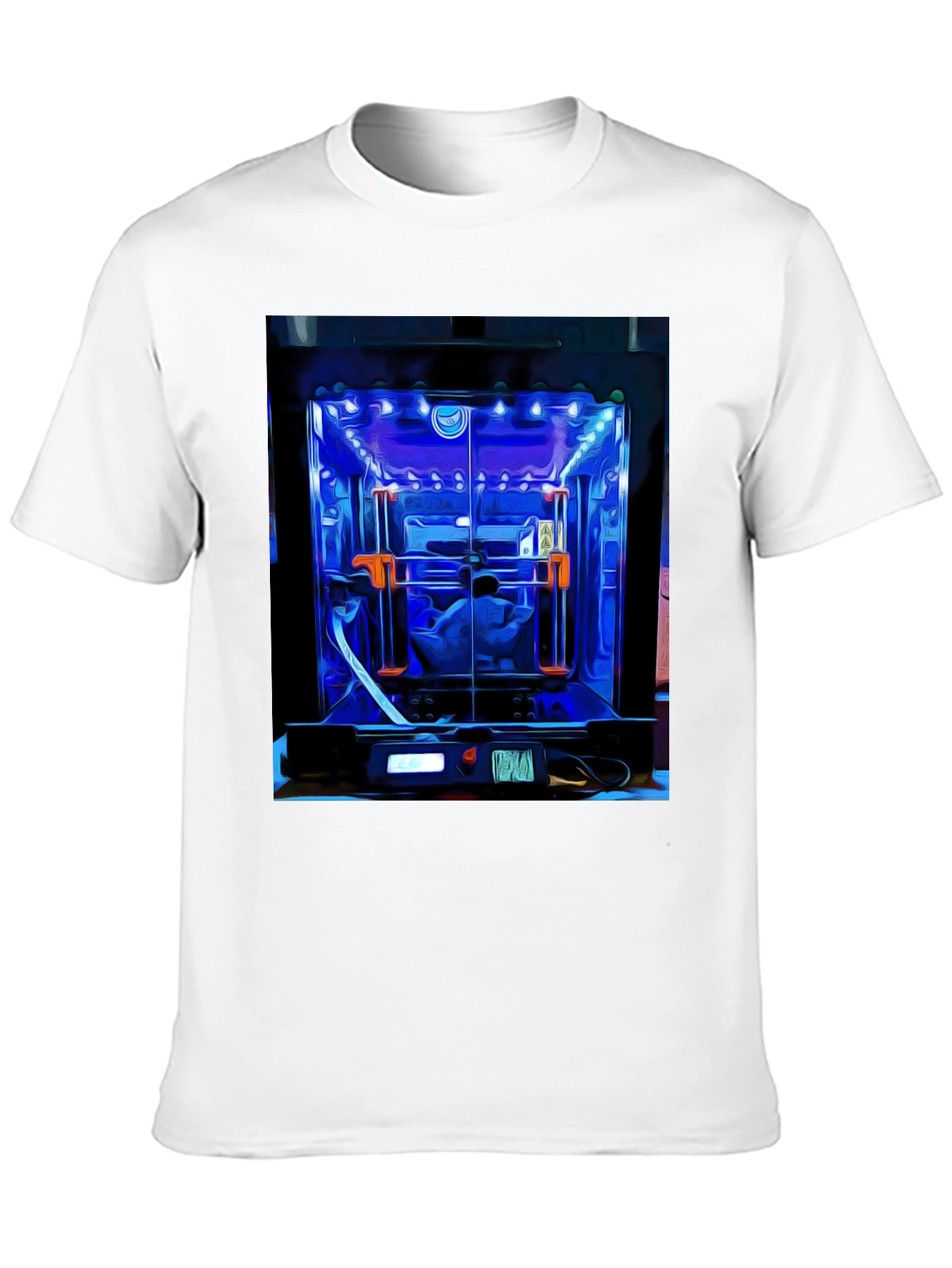 3D Printer Art Graphic Tee - Black Cotton