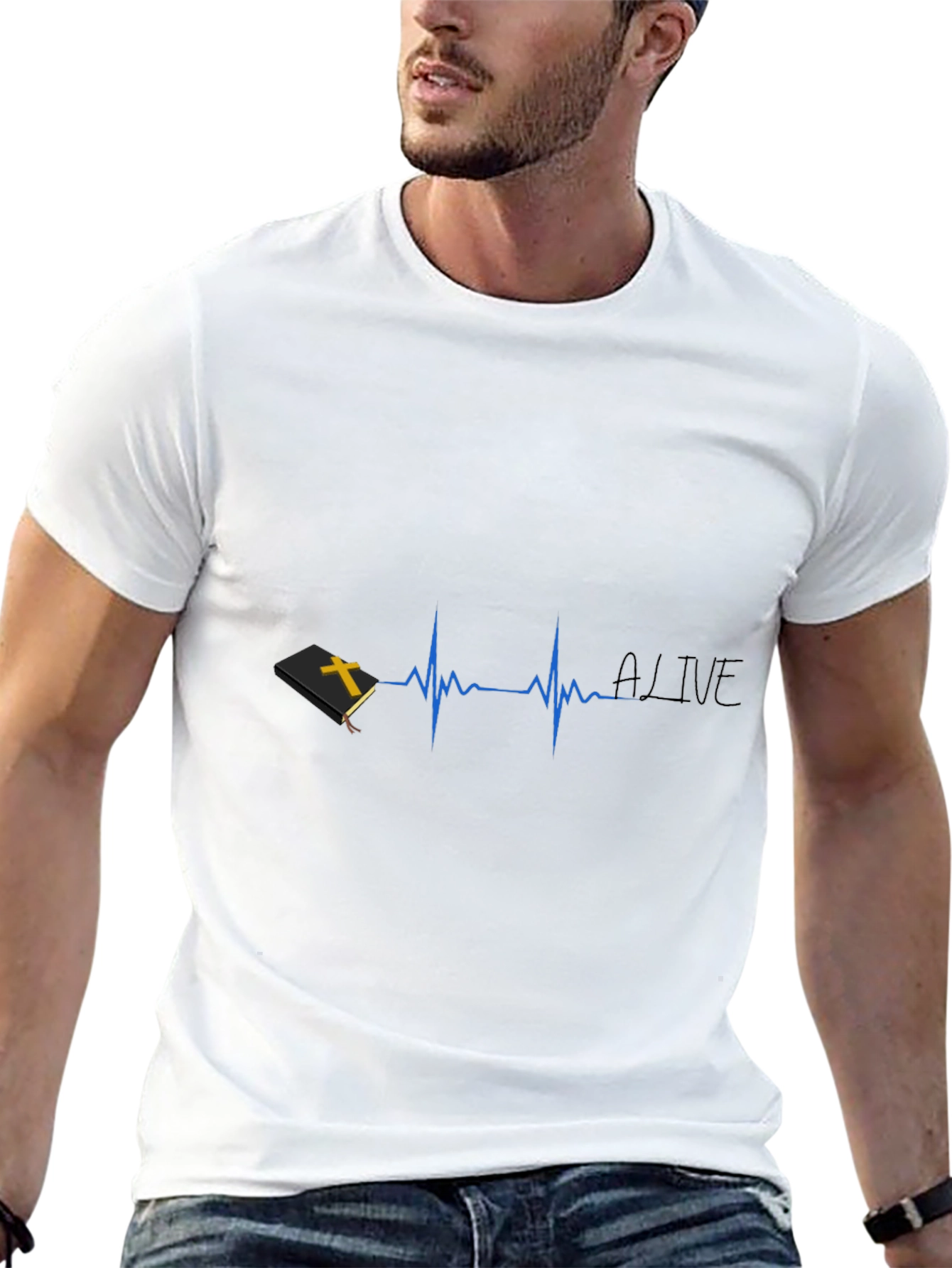 Faith Heartbeat T-Shirt - Christian Alive Graphic Tee
