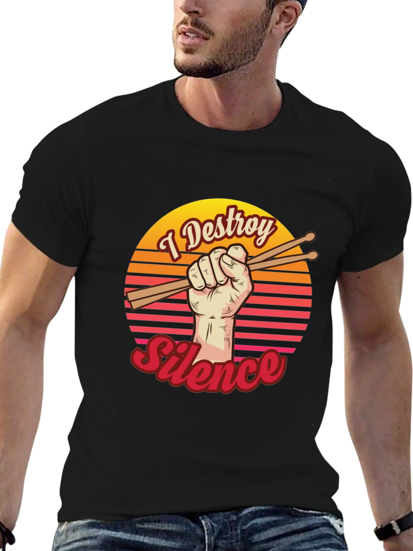 I Destroy Silence Drummer T-Shirt