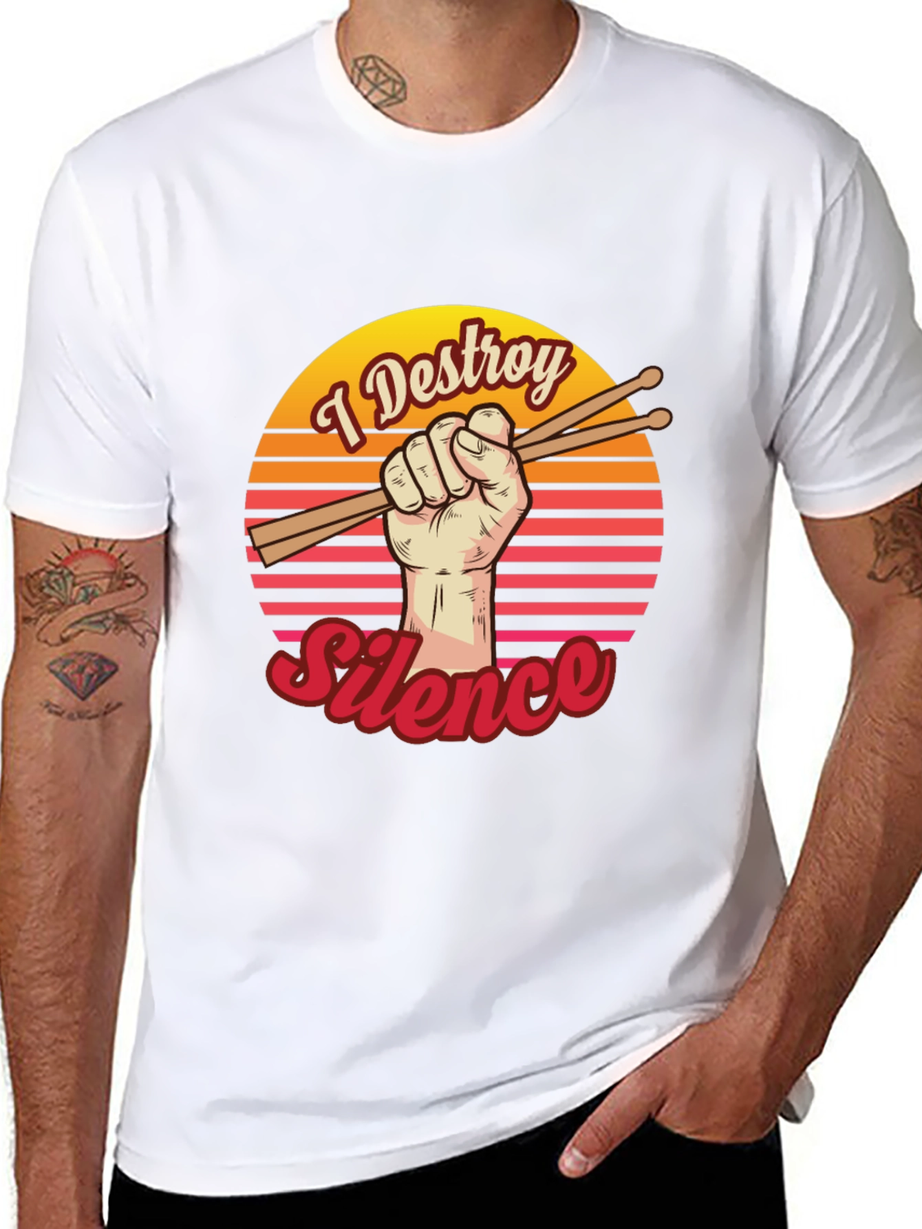 I Destroy Silence Drummer T-Shirt