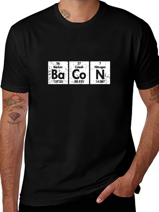 Bacon Element T-Shirt - Chemistry Periodic Table Funny Tee