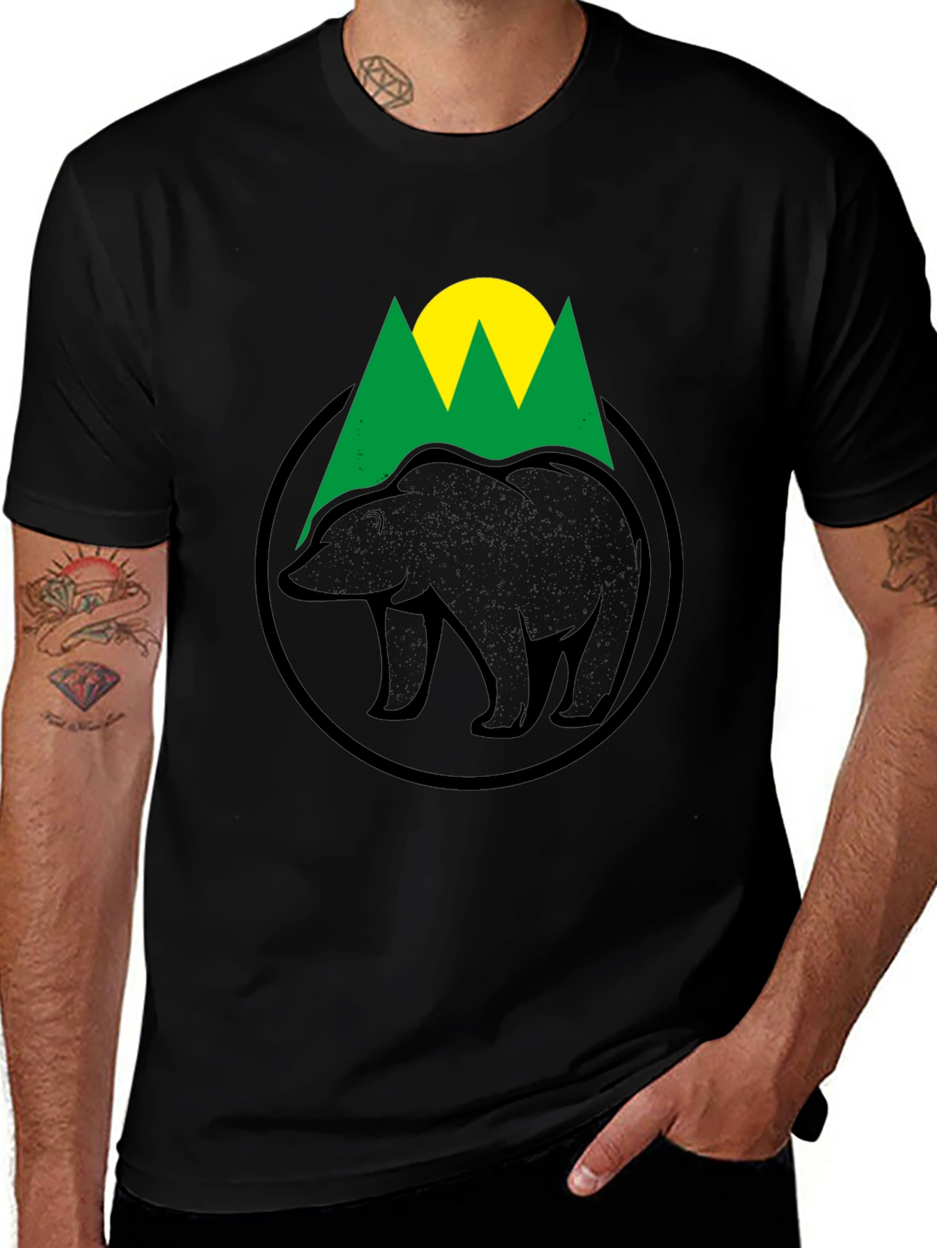 Bear Mountain Graphic T-Shirt - Nature Inspired Design