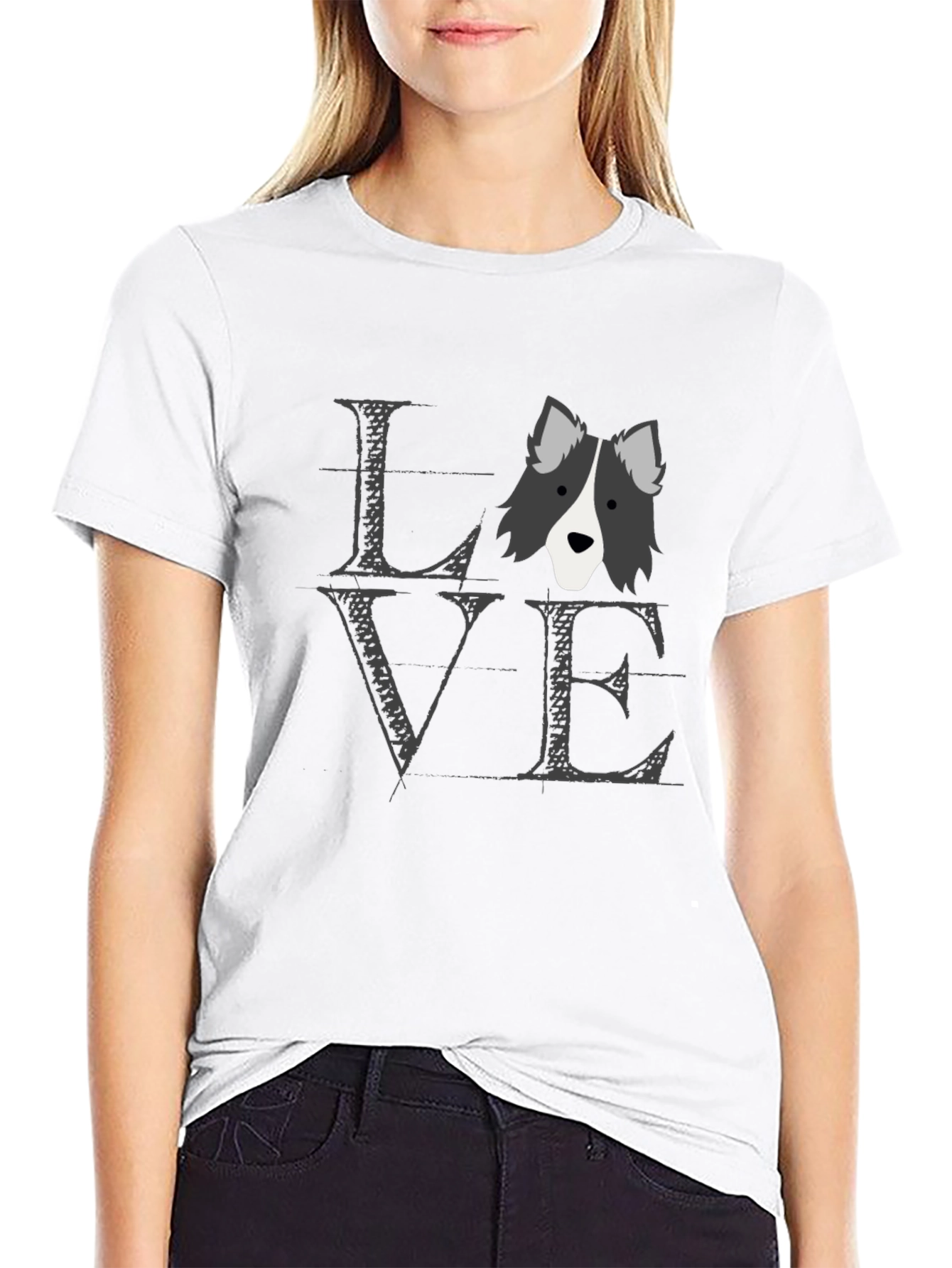 Love Border Collie T-Shirt Dog Lover Tee
