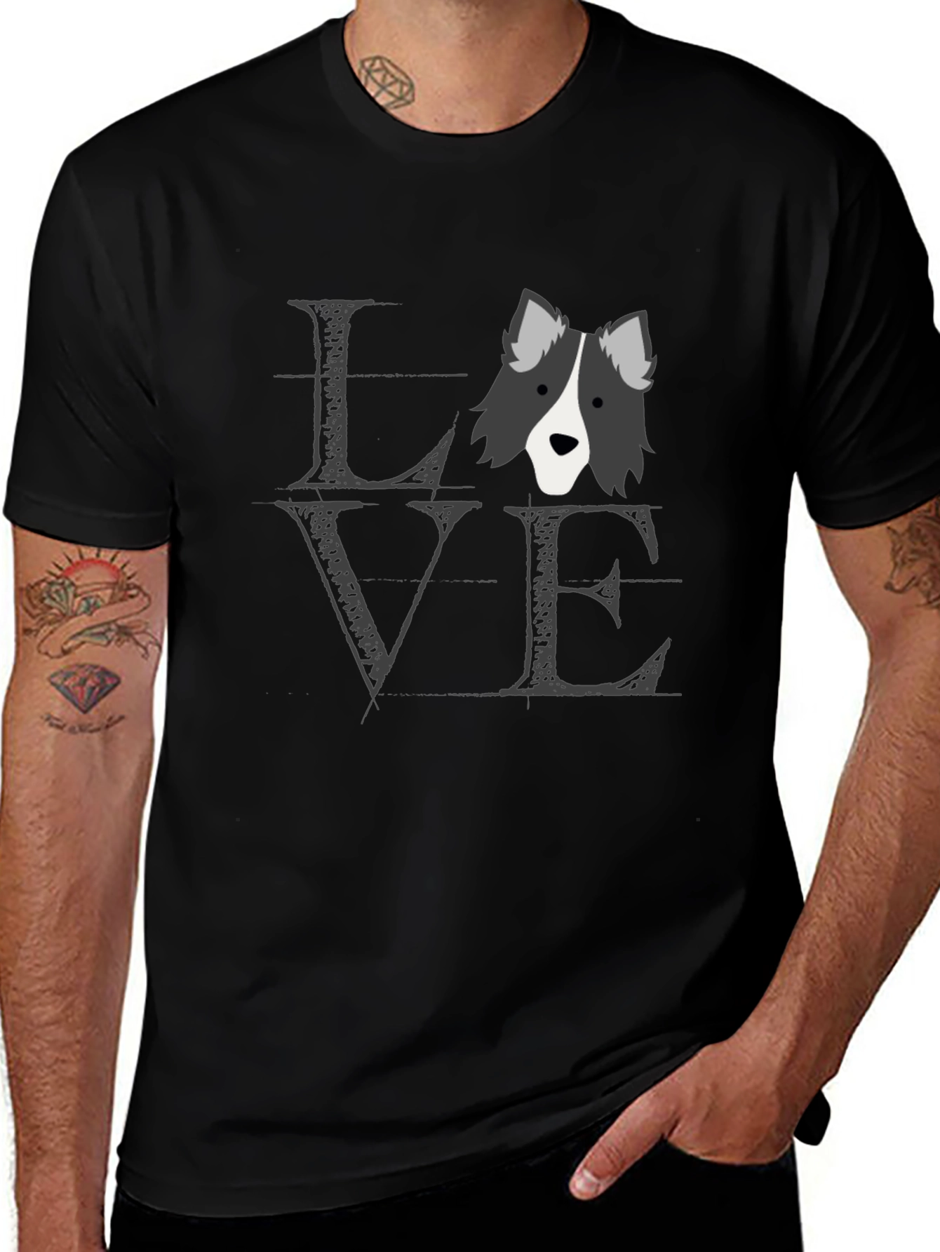 Love Border Collie T-Shirt Dog Lover Tee