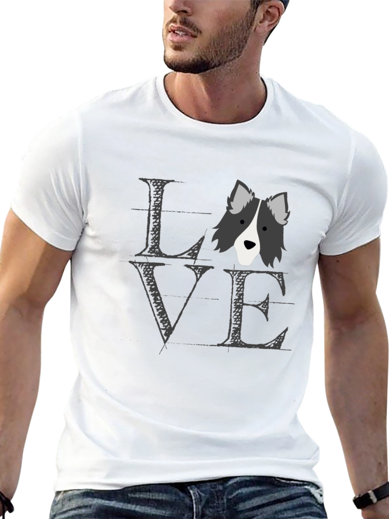 Love Border Collie T-Shirt Dog Lover Tee