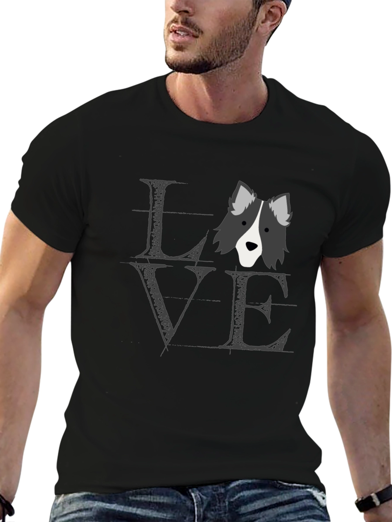 Love Border Collie T-Shirt Dog Lover Tee