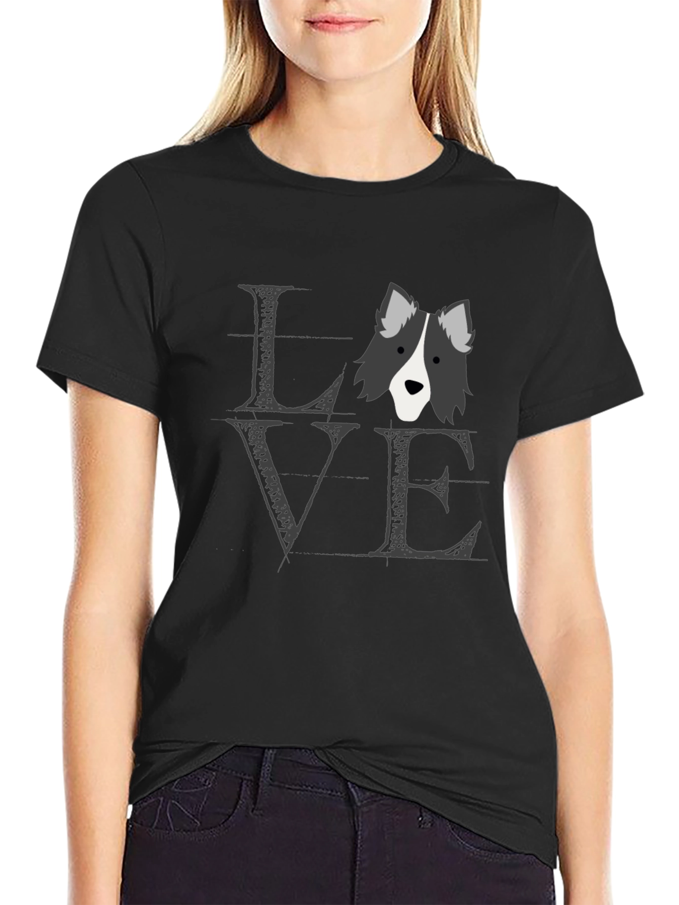Love Border Collie T-Shirt Dog Lover Tee