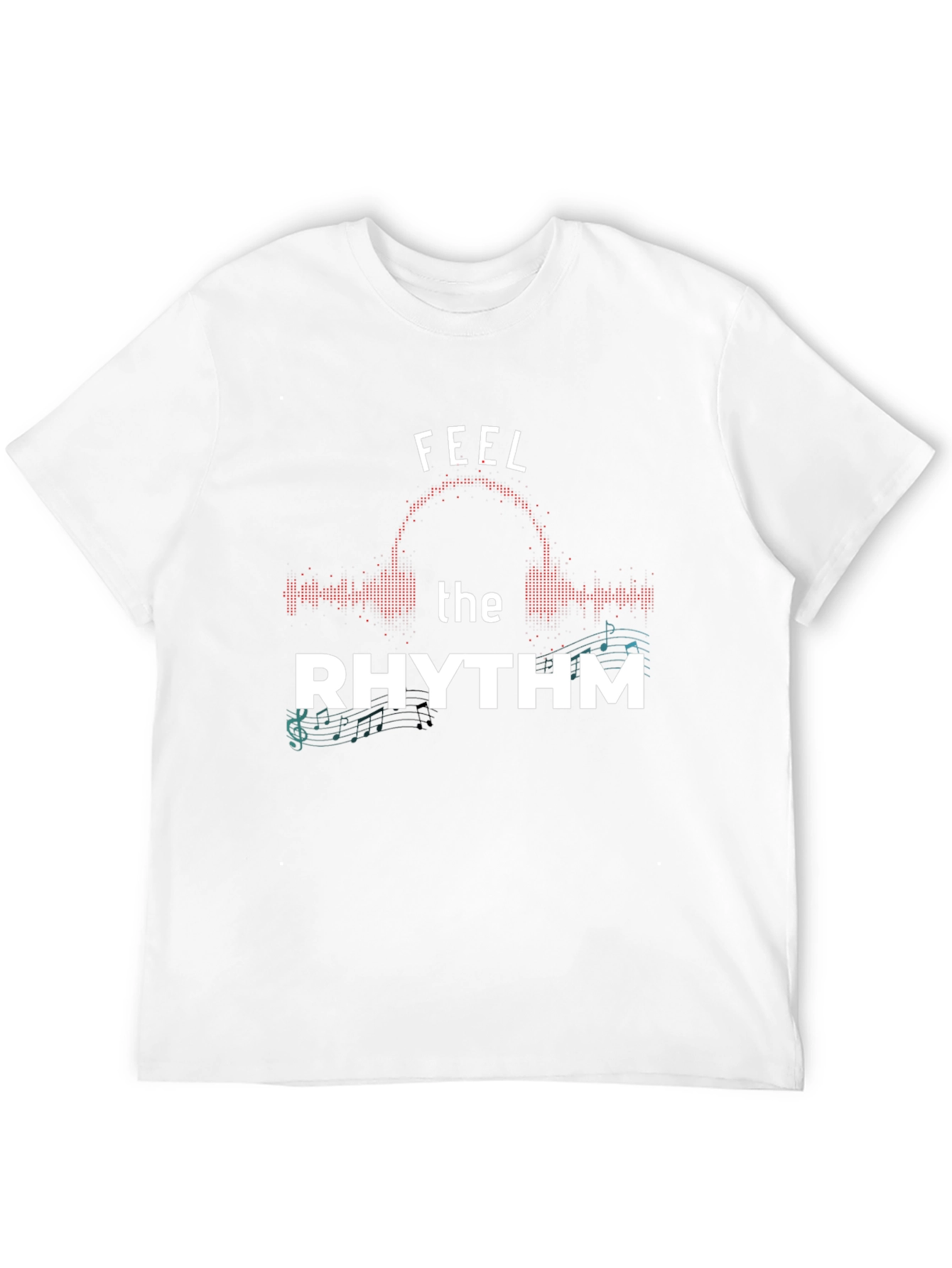 Feel the Rhythm Graphic T-Shirt - Music Lover Tee