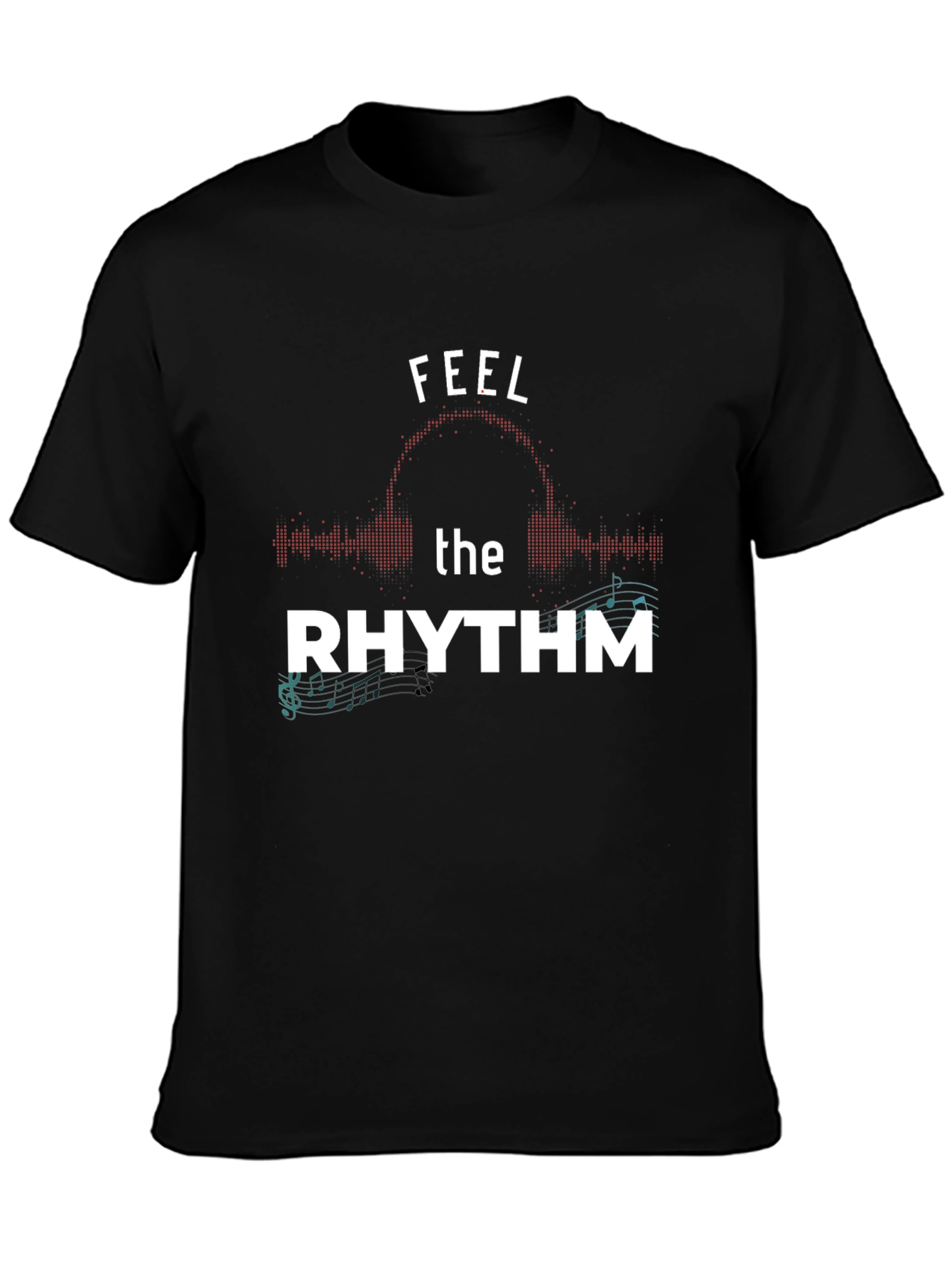 Feel the Rhythm Graphic T-Shirt - Music Lover Tee