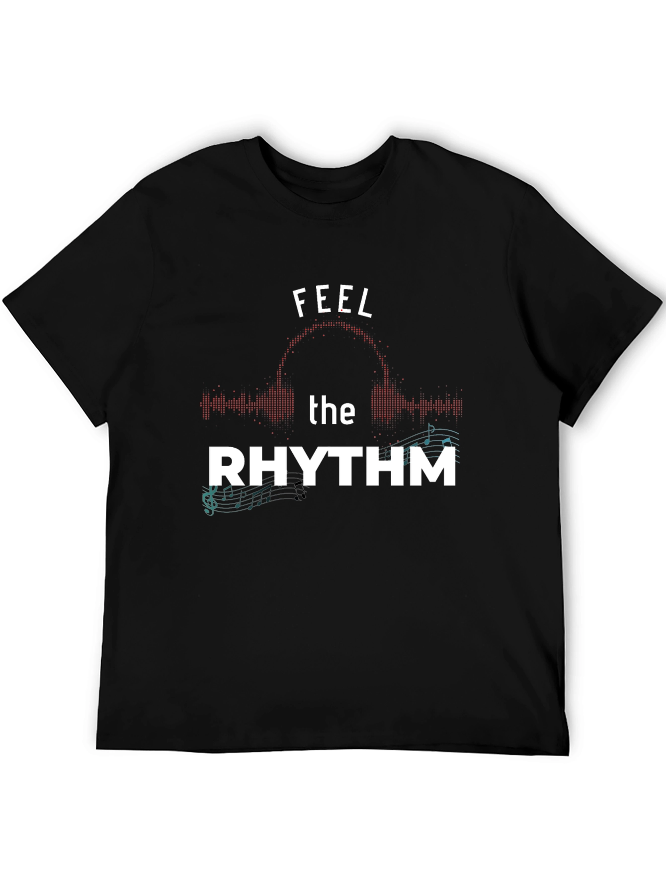 Feel the Rhythm Graphic T-Shirt - Music Lover Tee