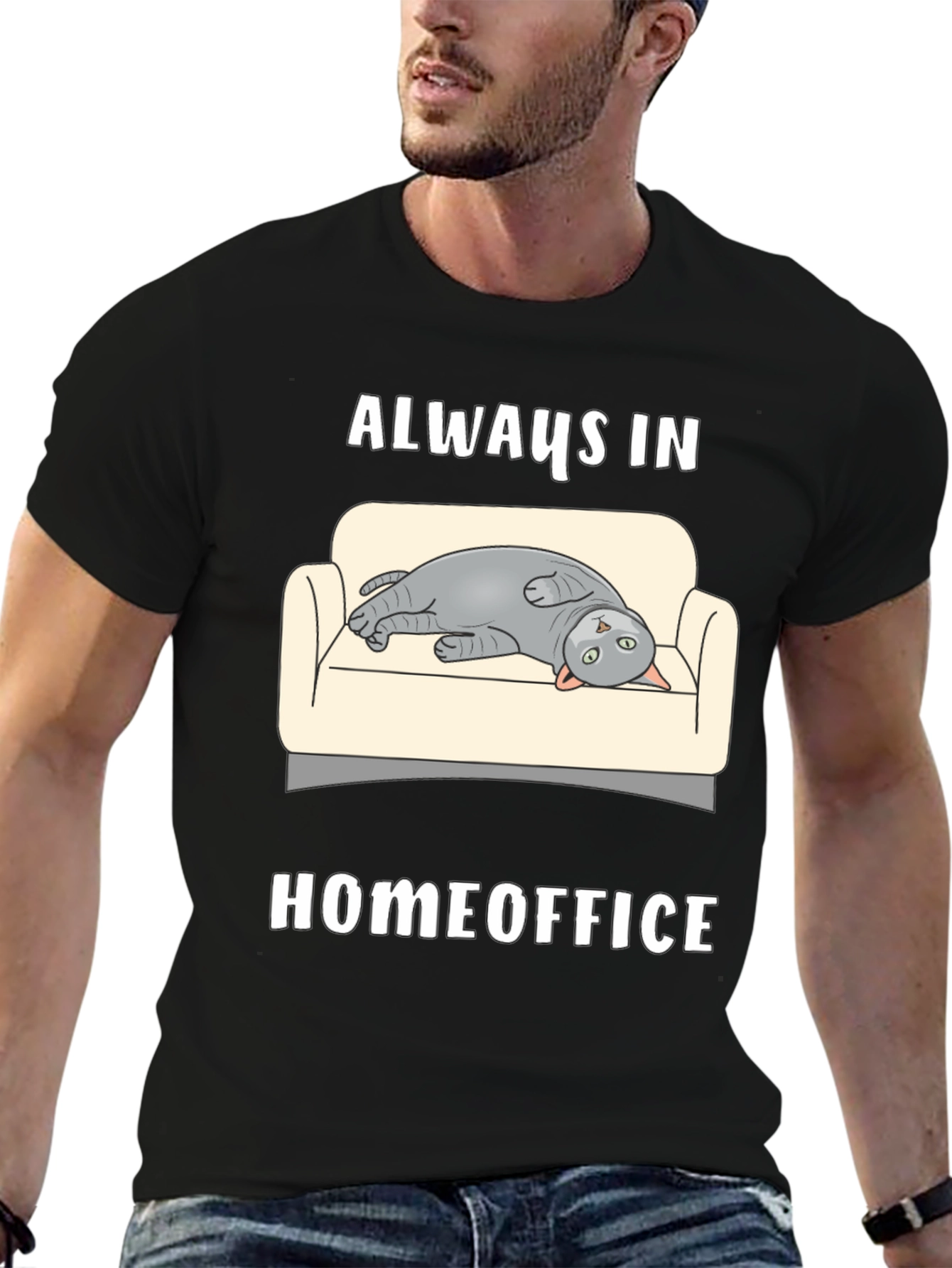 Always in Homeoffice Cat T-Shirt