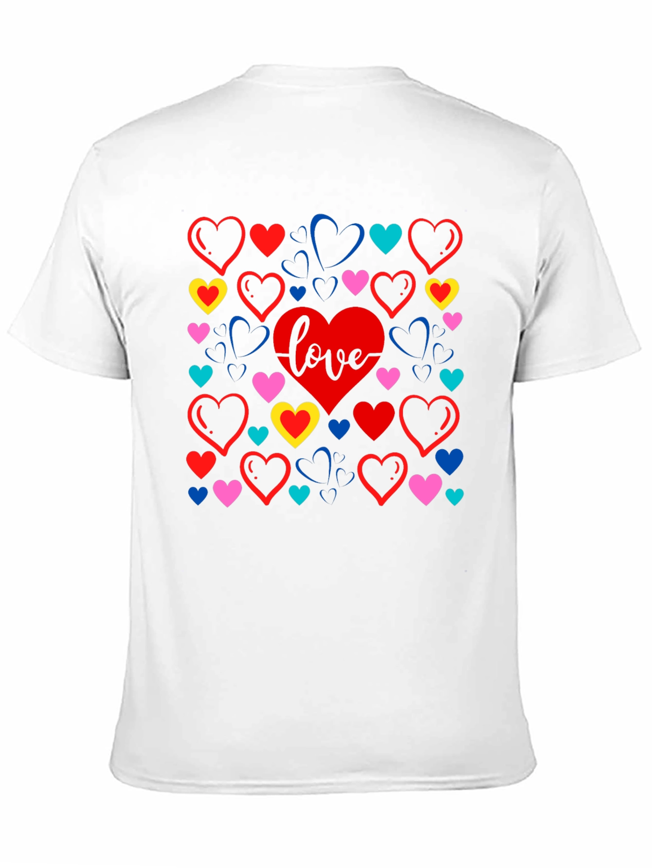 Love Heart Graphic Black T-Shirt