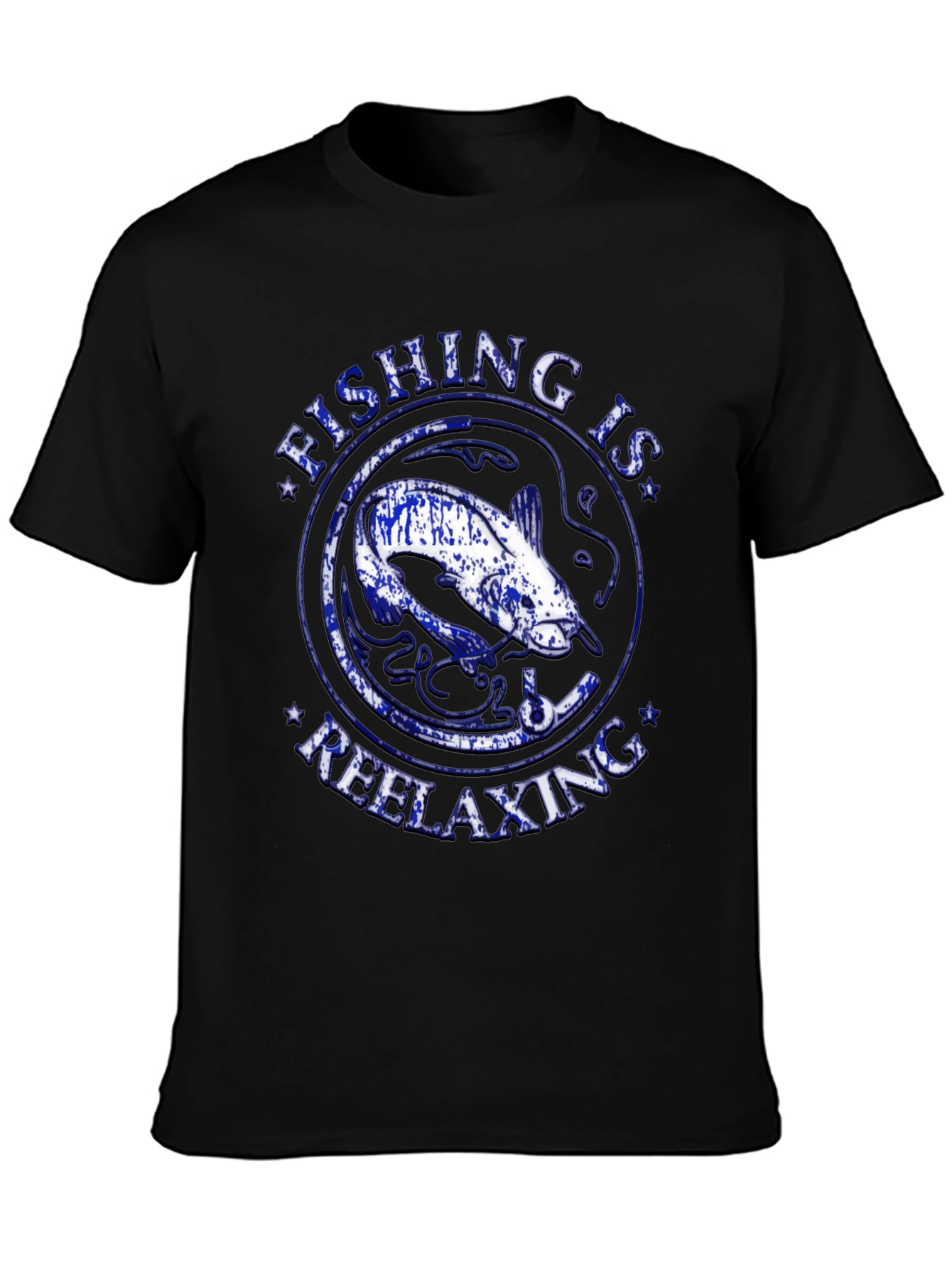 Fishing is Reelaxing T-Shirt - Black