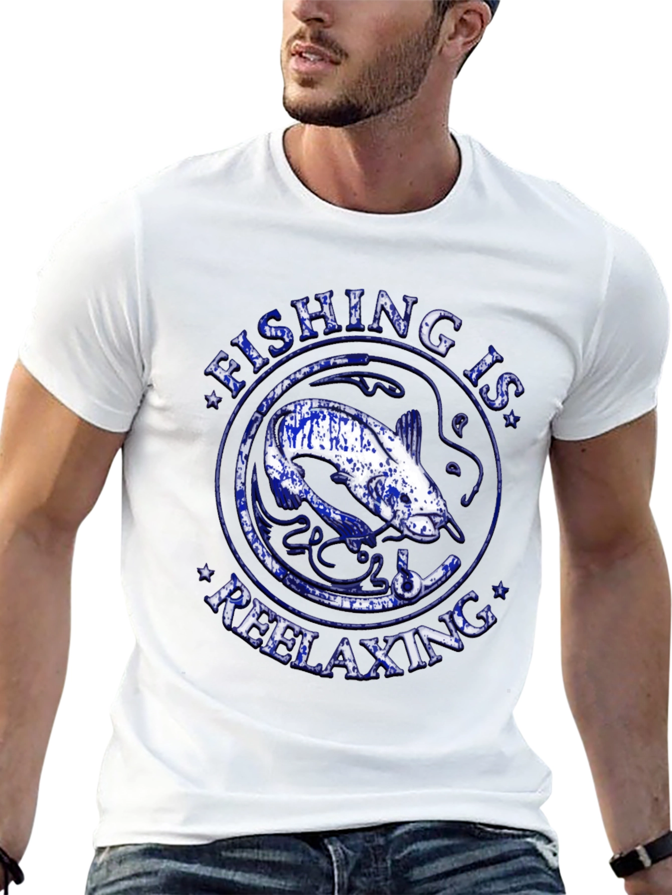 Fishing is Reelaxing T-Shirt - Black