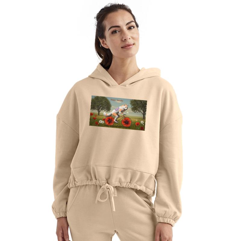 A striking anthropomorphic white wolf