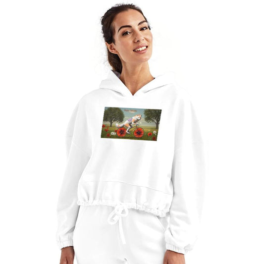 A striking anthropomorphic white wolf