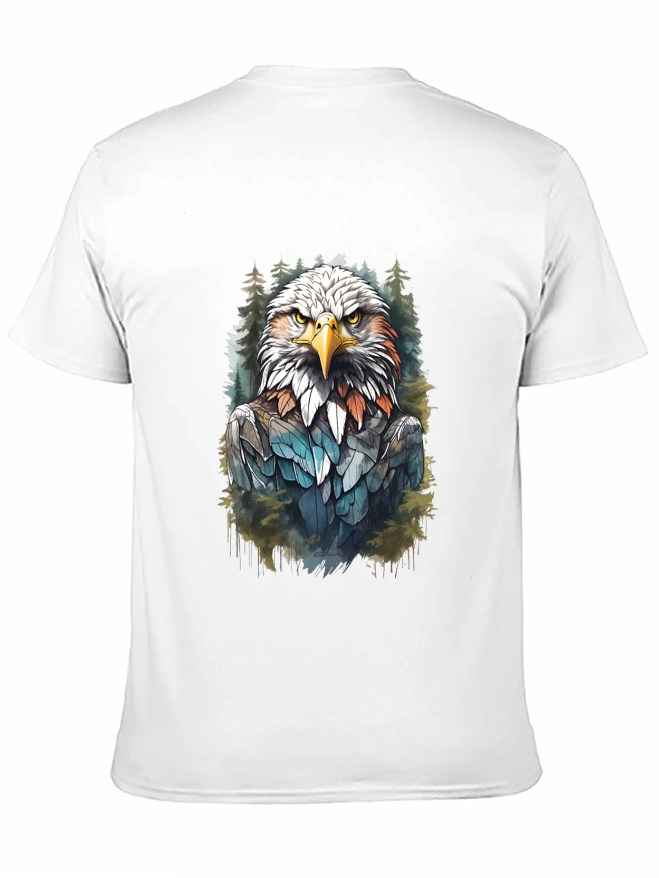 Eagle Graphic Print Black T-Shirt