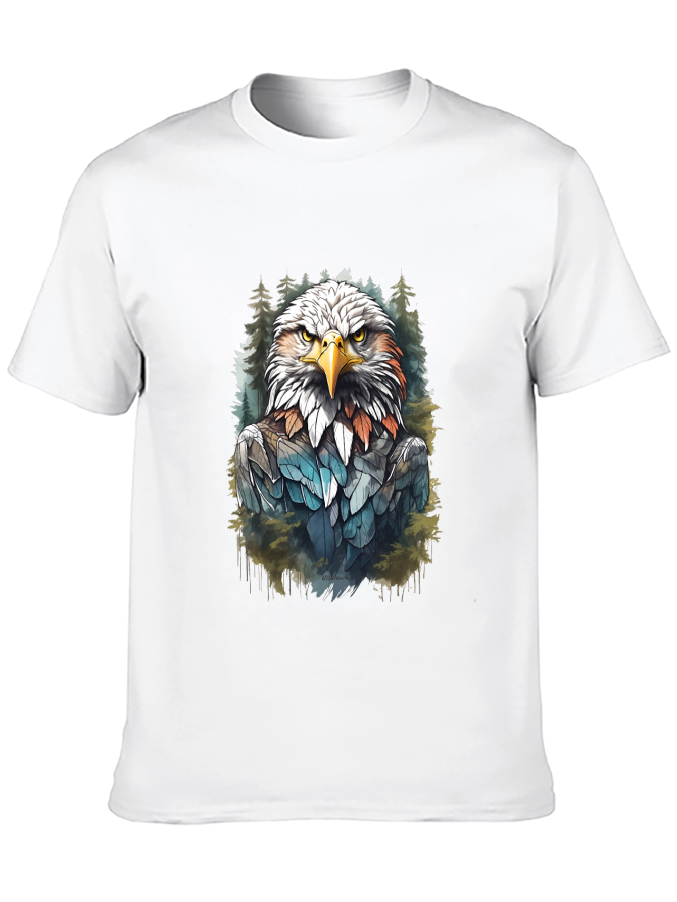 Eagle Graphic Print Black T-Shirt