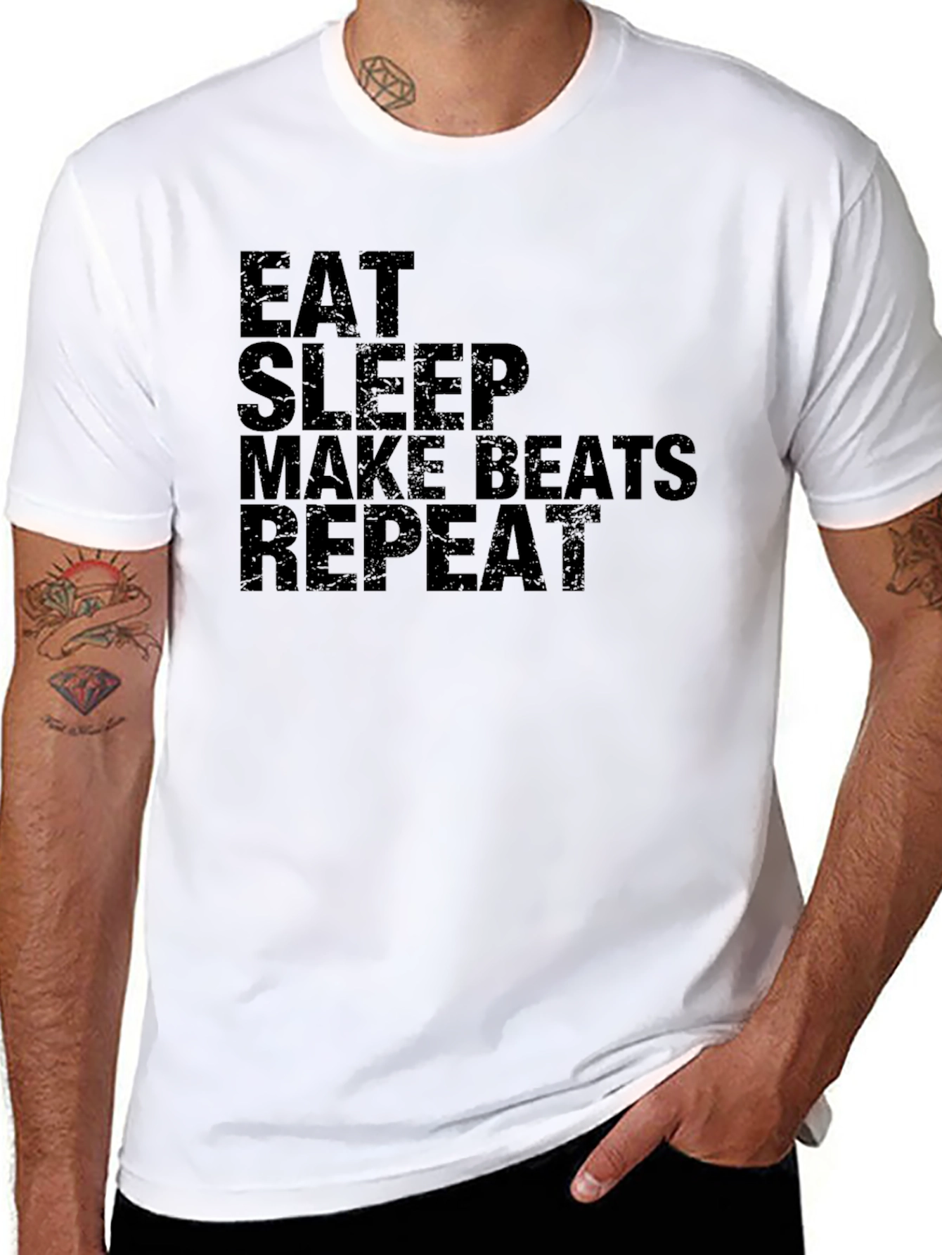 Eat Sleep Make Beats Repeat Graphic T-Shirt