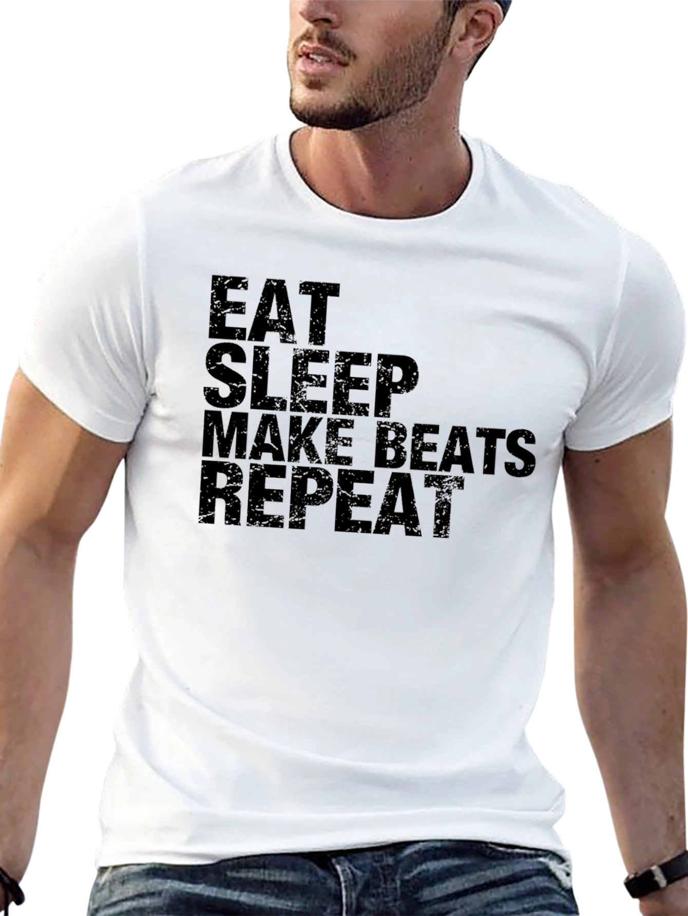 Eat Sleep Make Beats Repeat Graphic T-Shirt