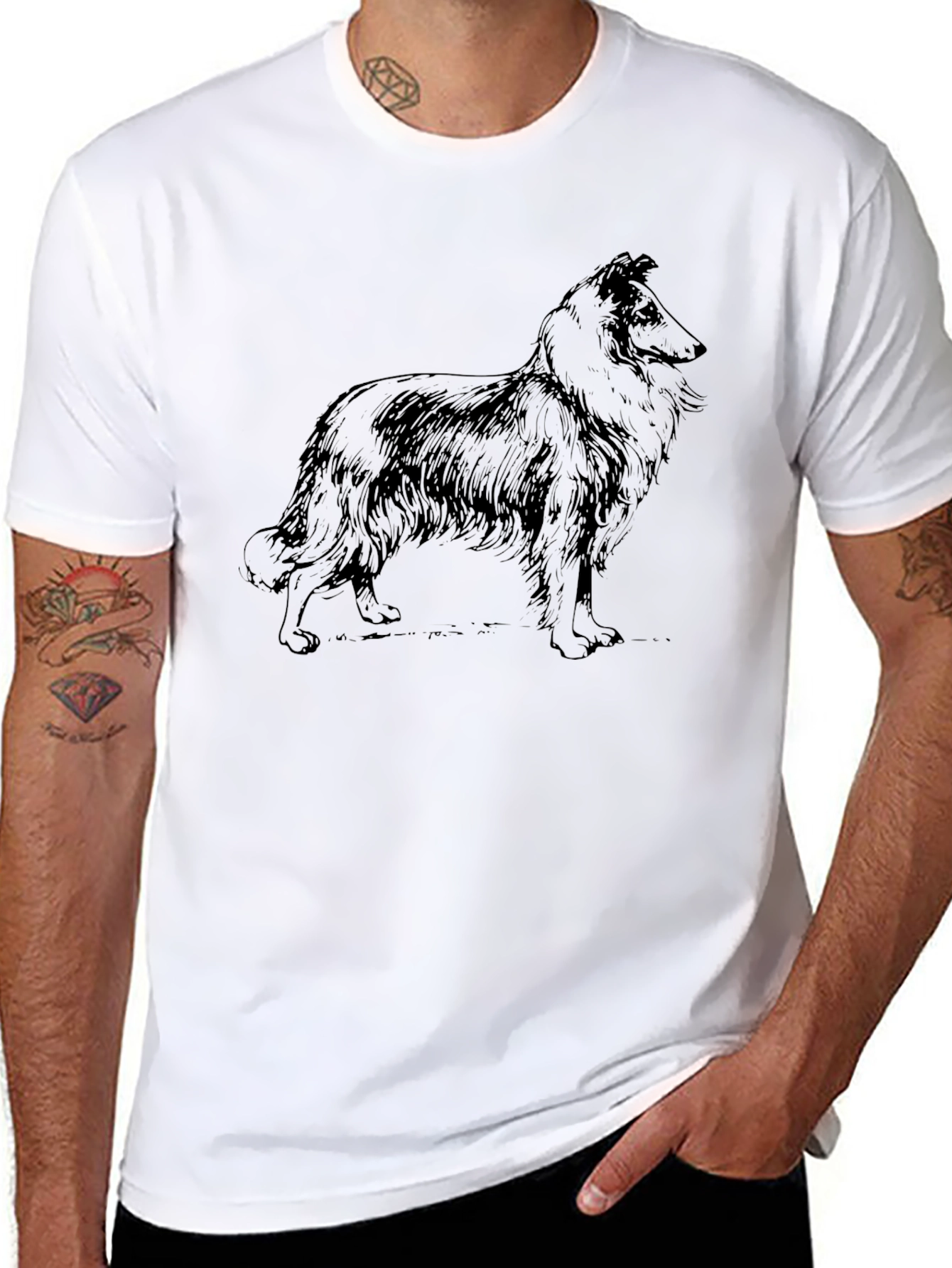 Dog Breed Graphic Print T-Shirt