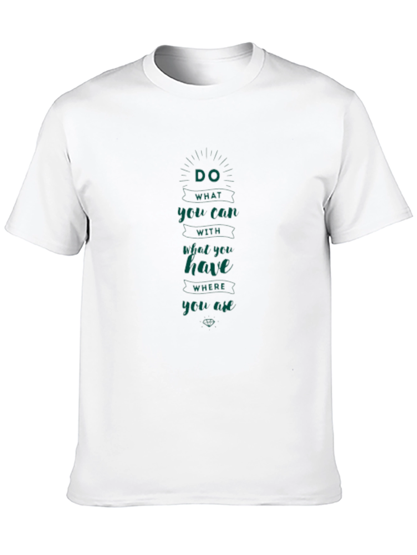 Inspirational Quote Graphic Tee - Casual Black T-Shirt