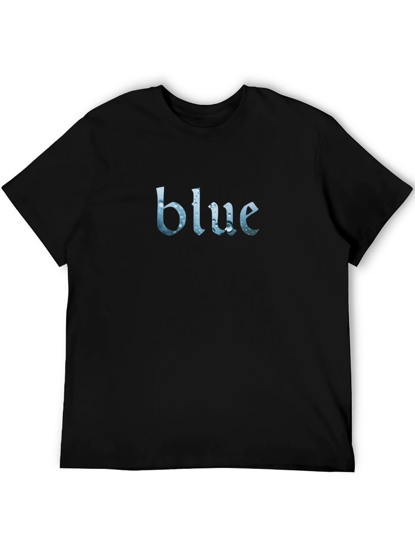 Blue Graphic Print Crew Neck T-Shirt