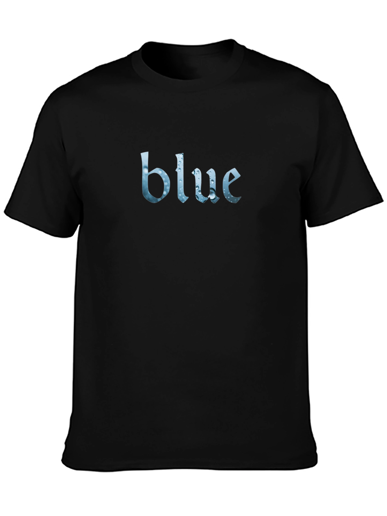 Blue Graphic Print Crew Neck T-Shirt