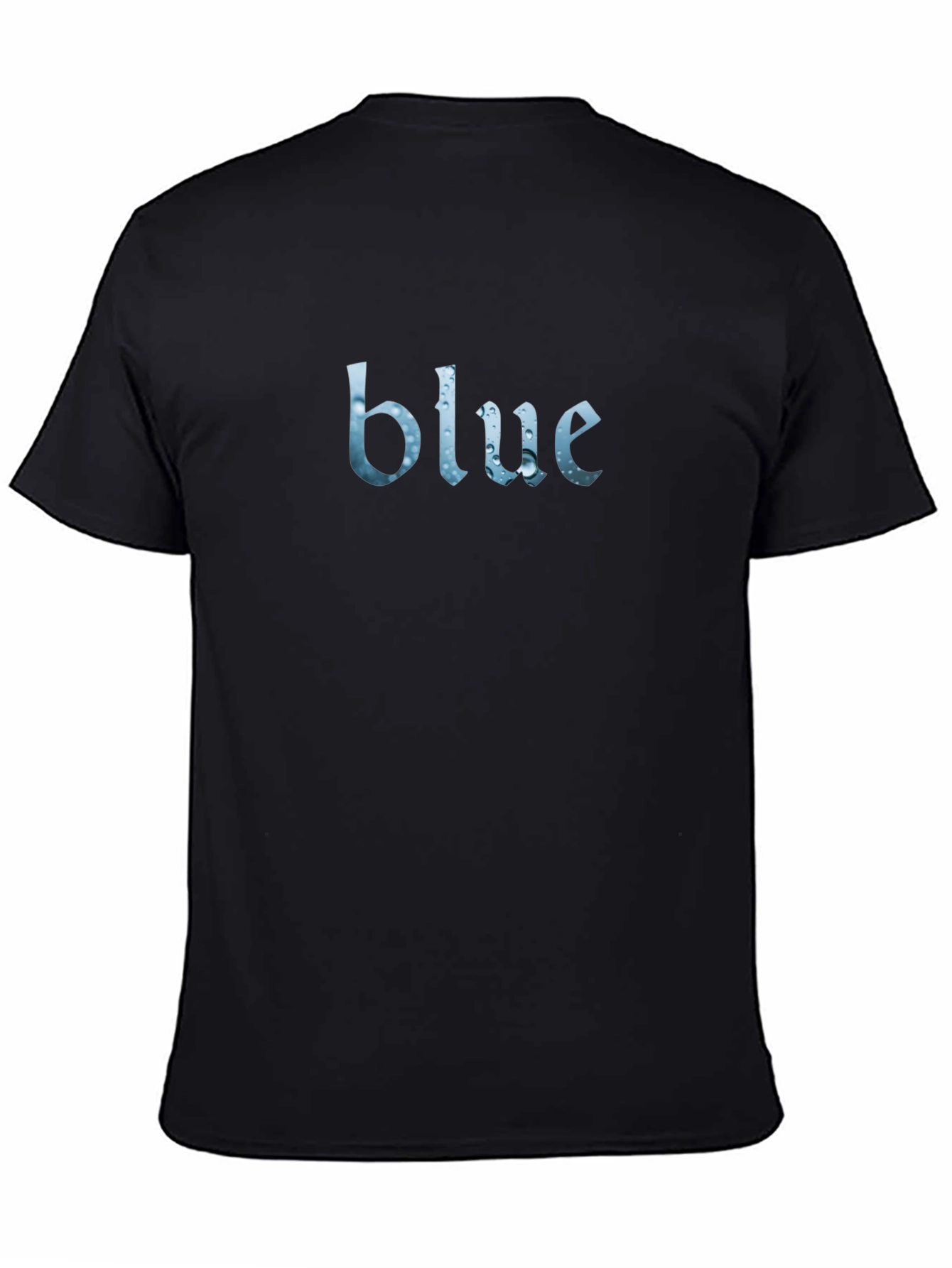 Blue Graphic Print Crew Neck T-Shirt