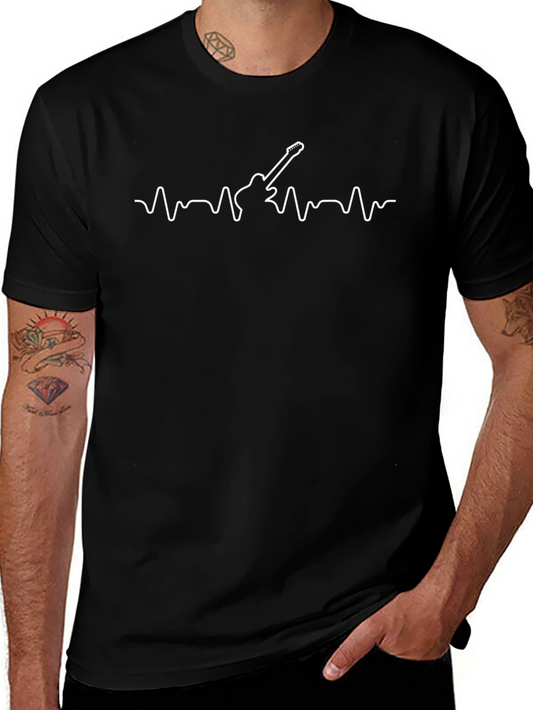 Guitar Heartbeat Graphic Tee - Music Lover T-Shirt