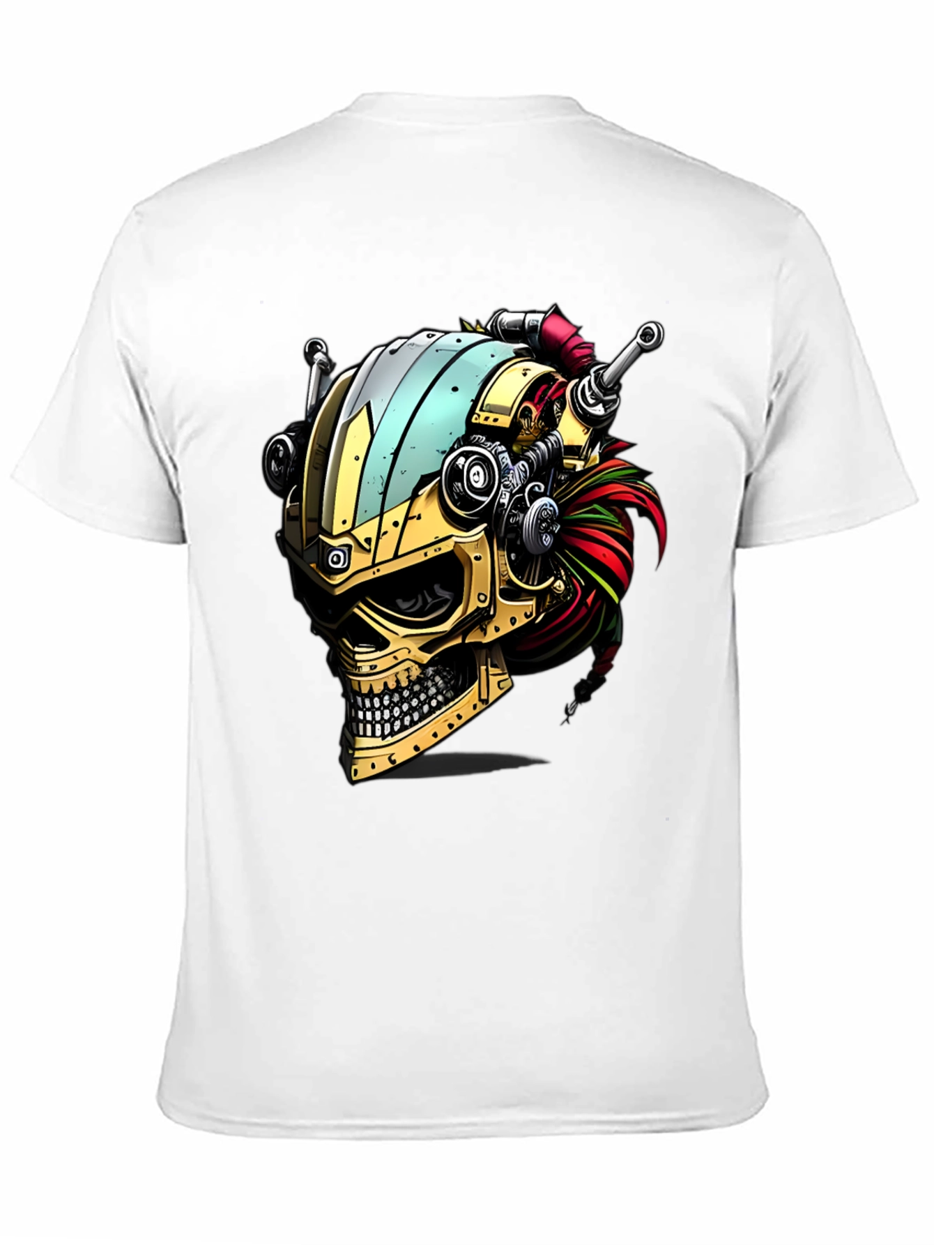 Steampunk Skull T-Shirt - Gearhead Viking Style