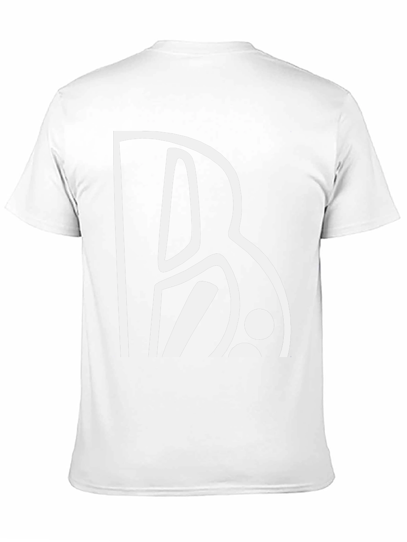 Abstract Initial B Graphic Tee - Black Cotton Blend