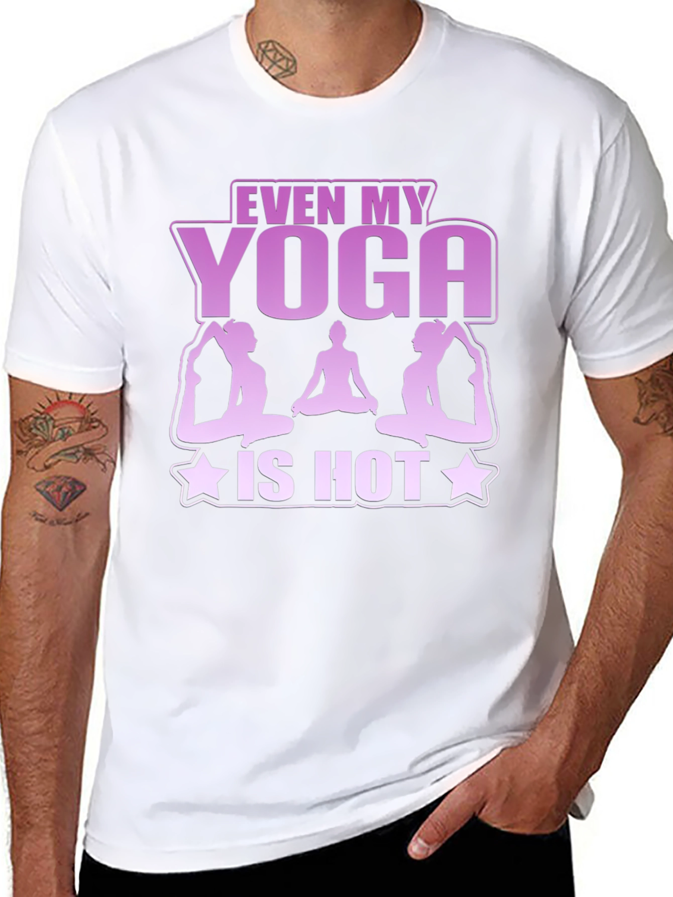 Even My Yoga Is Hot Black T-Shirt