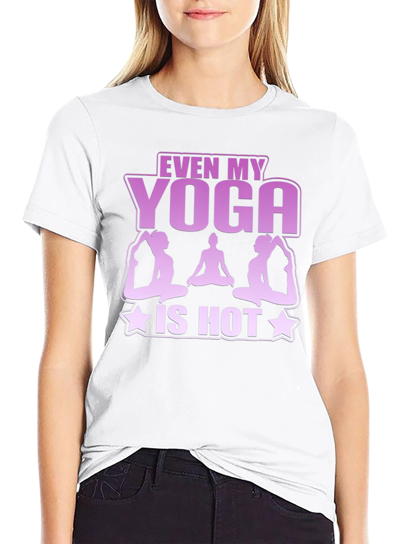 Even My Yoga Is Hot Black T-Shirt