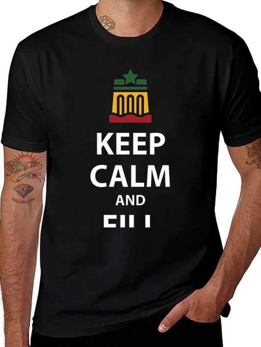 Keep Calm and Eat Efo Riro Black T-Shirt