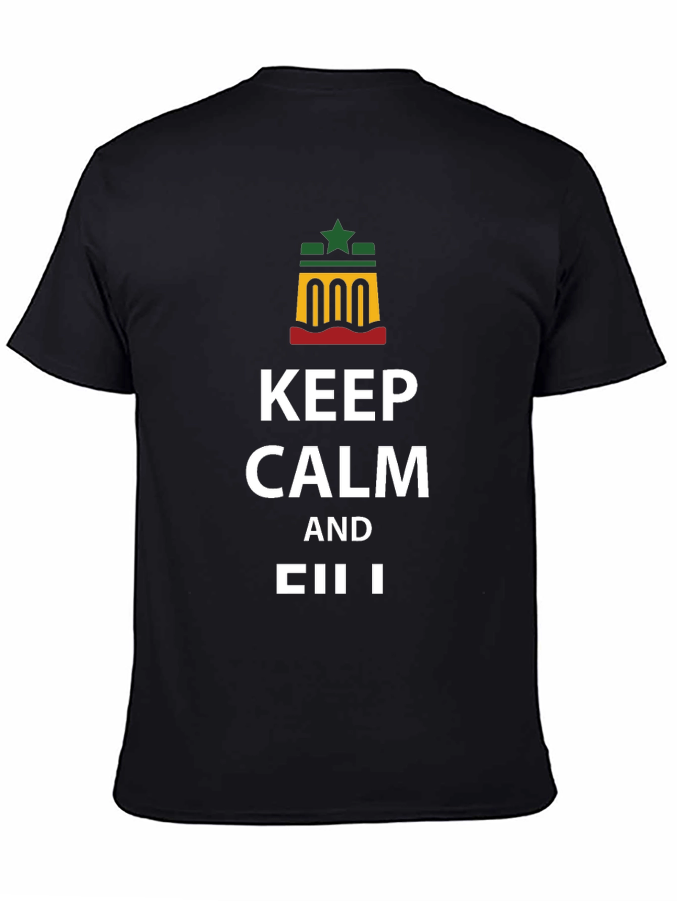 Keep Calm and Eat Efo Riro Black T-Shirt