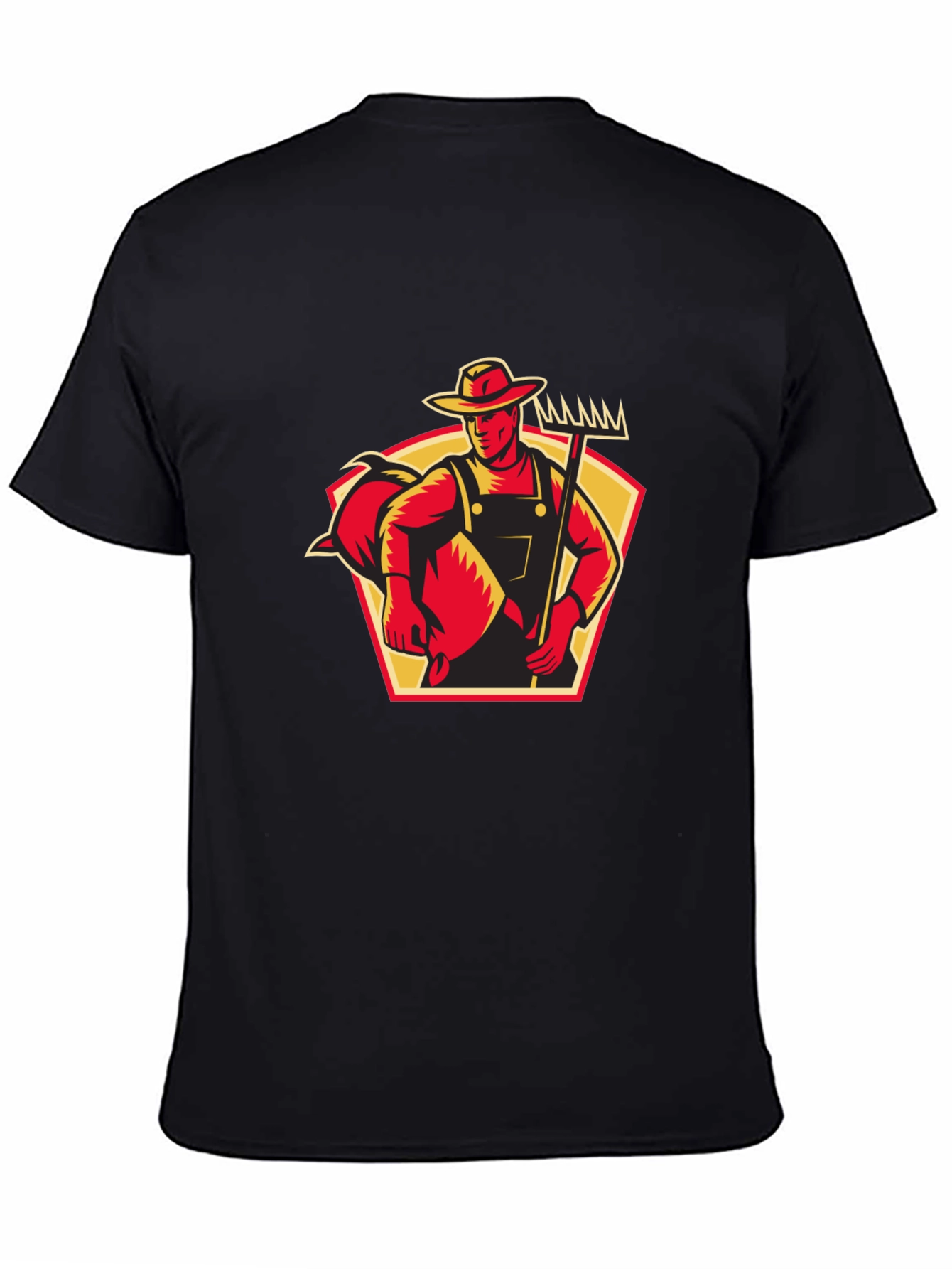 Farmer Graphic Black T-Shirt