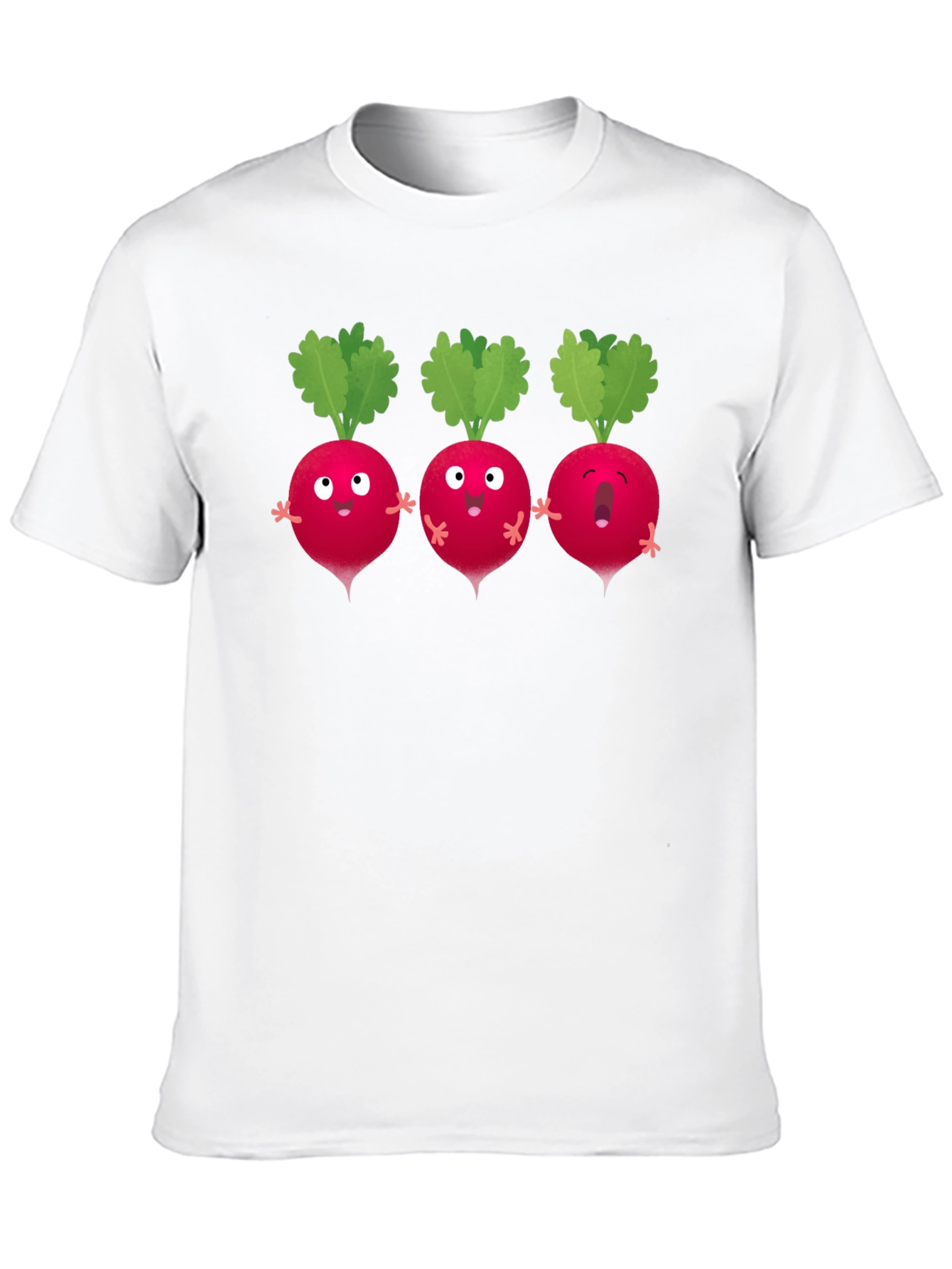 Radish Trio Graphic T-Shirt - Black Cotton Tee