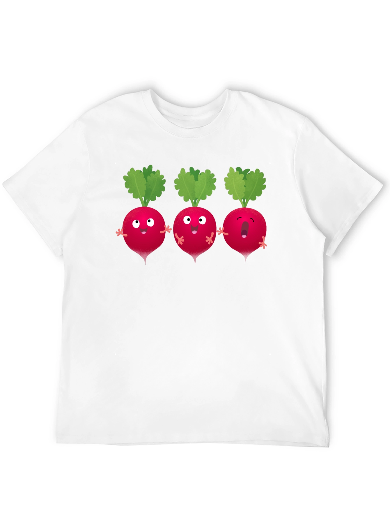 Radish Trio Graphic T-Shirt - Black Cotton Tee