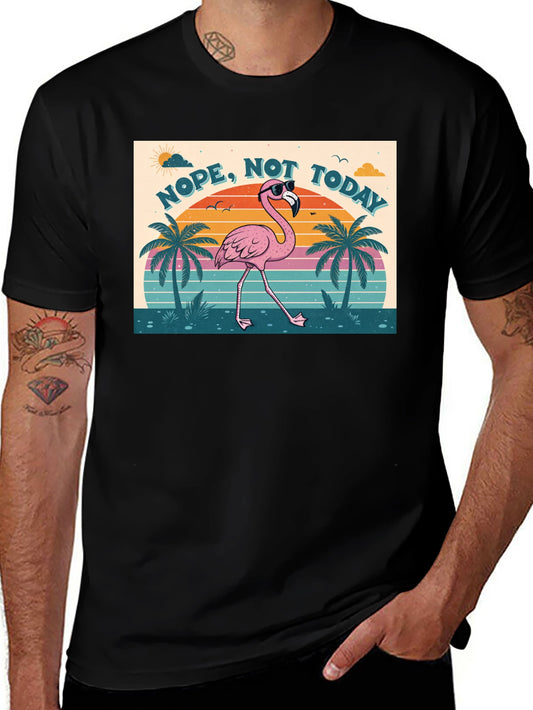 Nope Not Today Flamingo Graphic T-Shirt