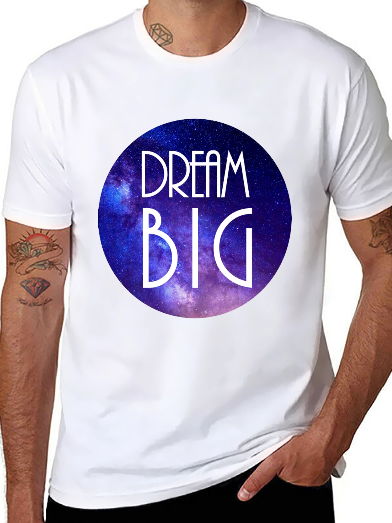Dream Big Galaxy Graphic T-Shirt