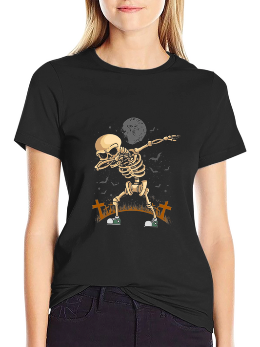 Halloween Skeleton Dabbing T-Shirt