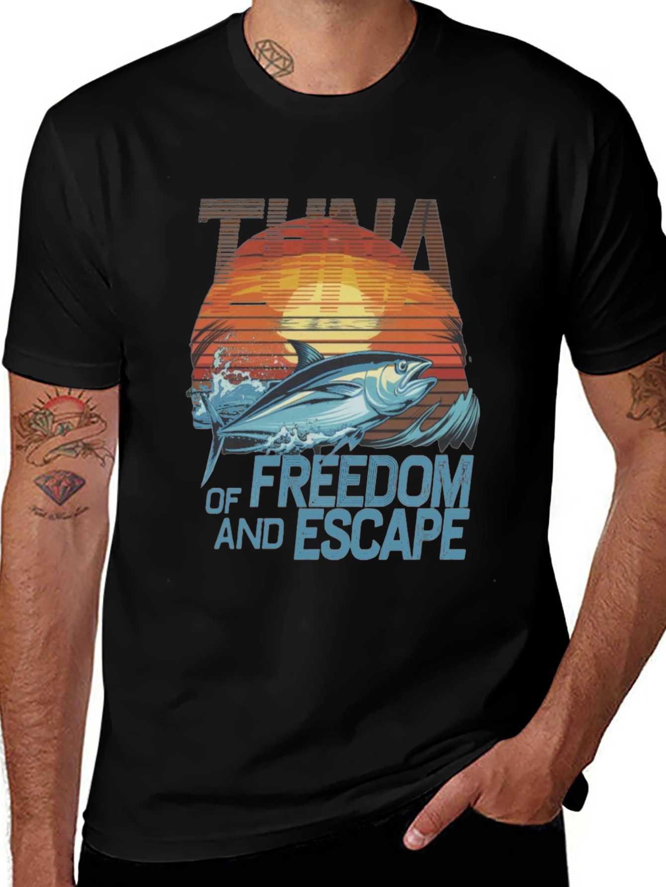 Tuna Freedom Escape Graphic T-Shirt