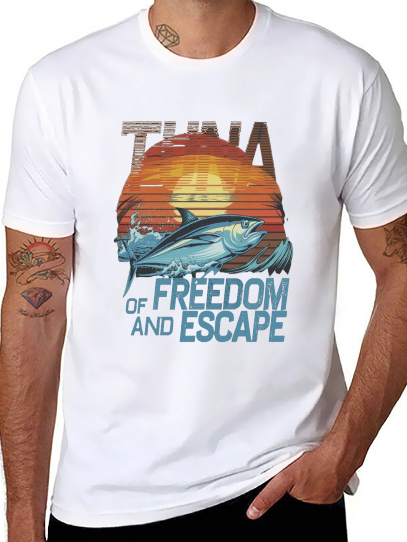 Tuna Freedom Escape Graphic T-Shirt
