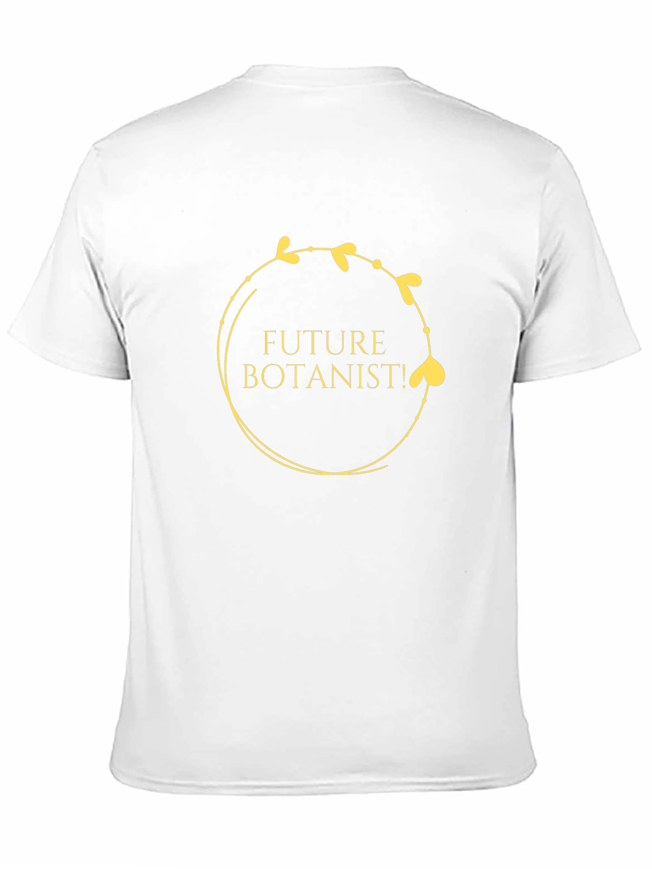 Future Botanist Black T-Shirt with Gold Botanical Design