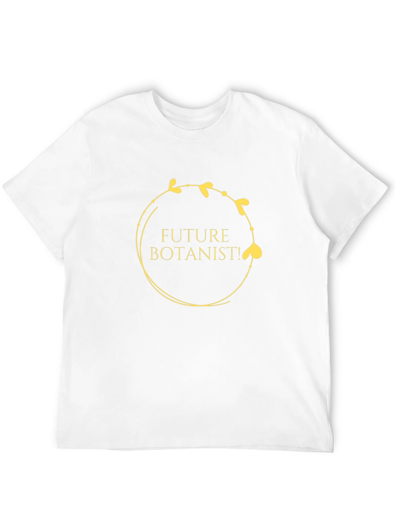 Future Botanist Black T-Shirt with Gold Botanical Design