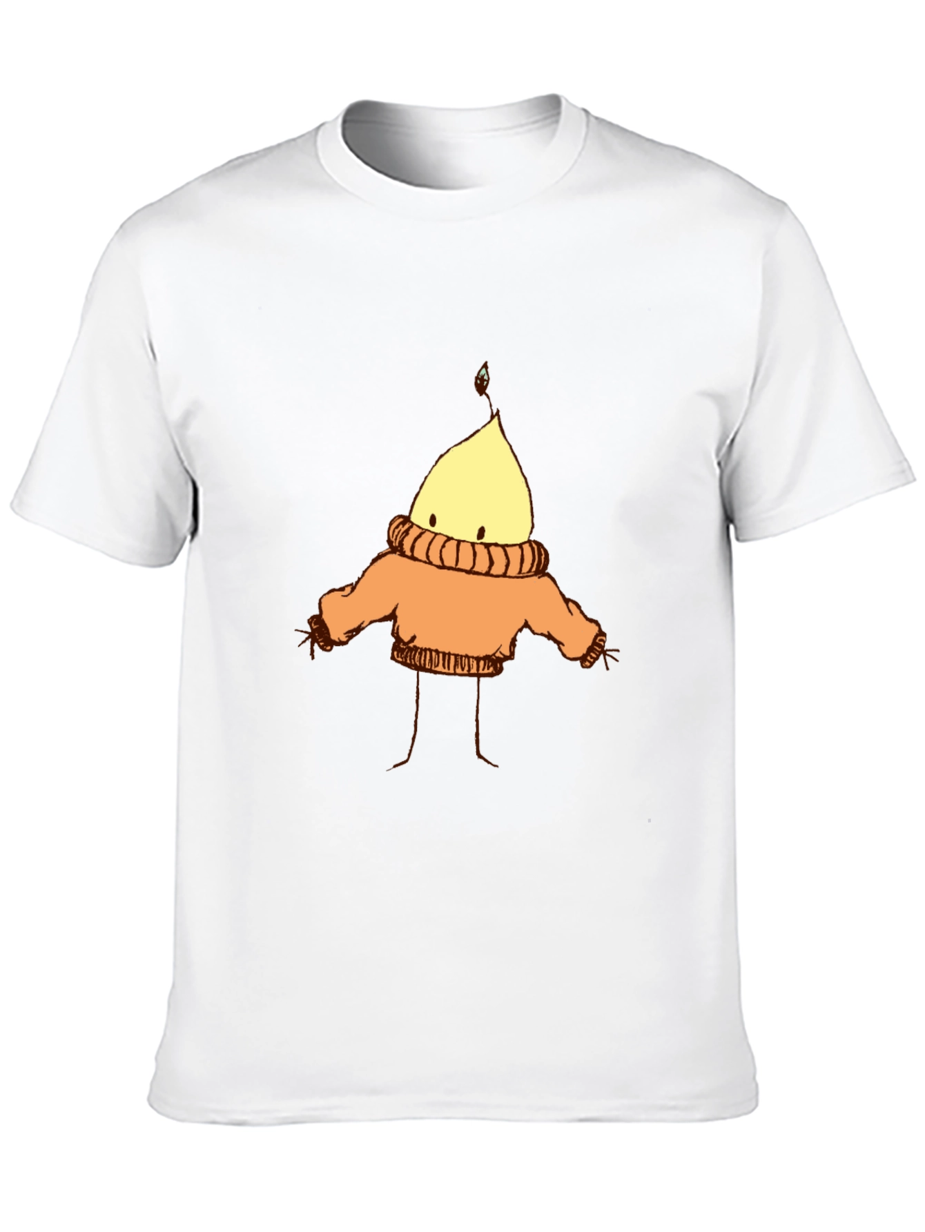 Cozy Candle Character T-Shirt - Black
