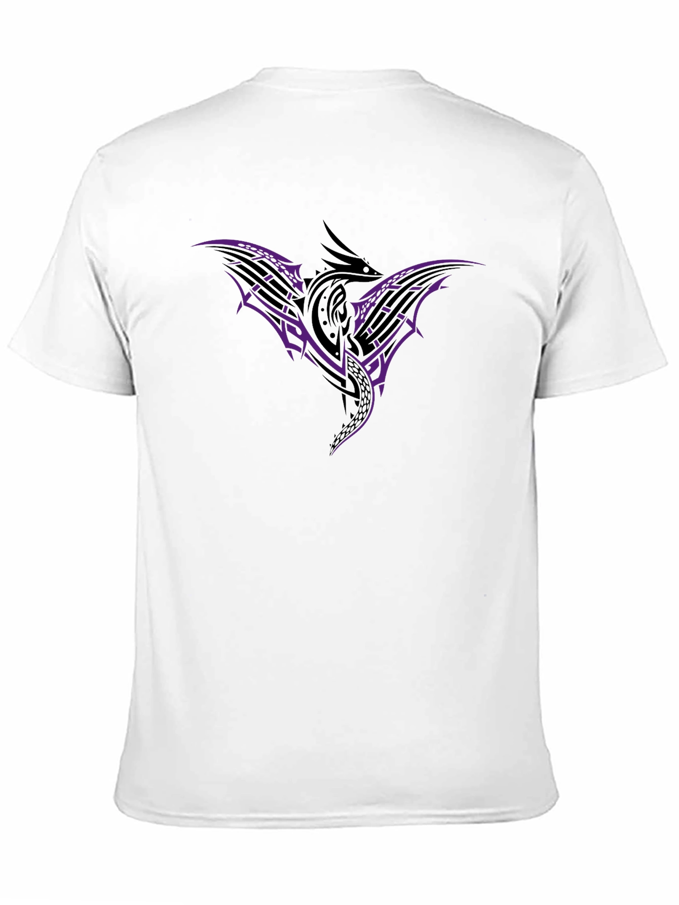 Tribal Dragon Graphic T-Shirt - Black
