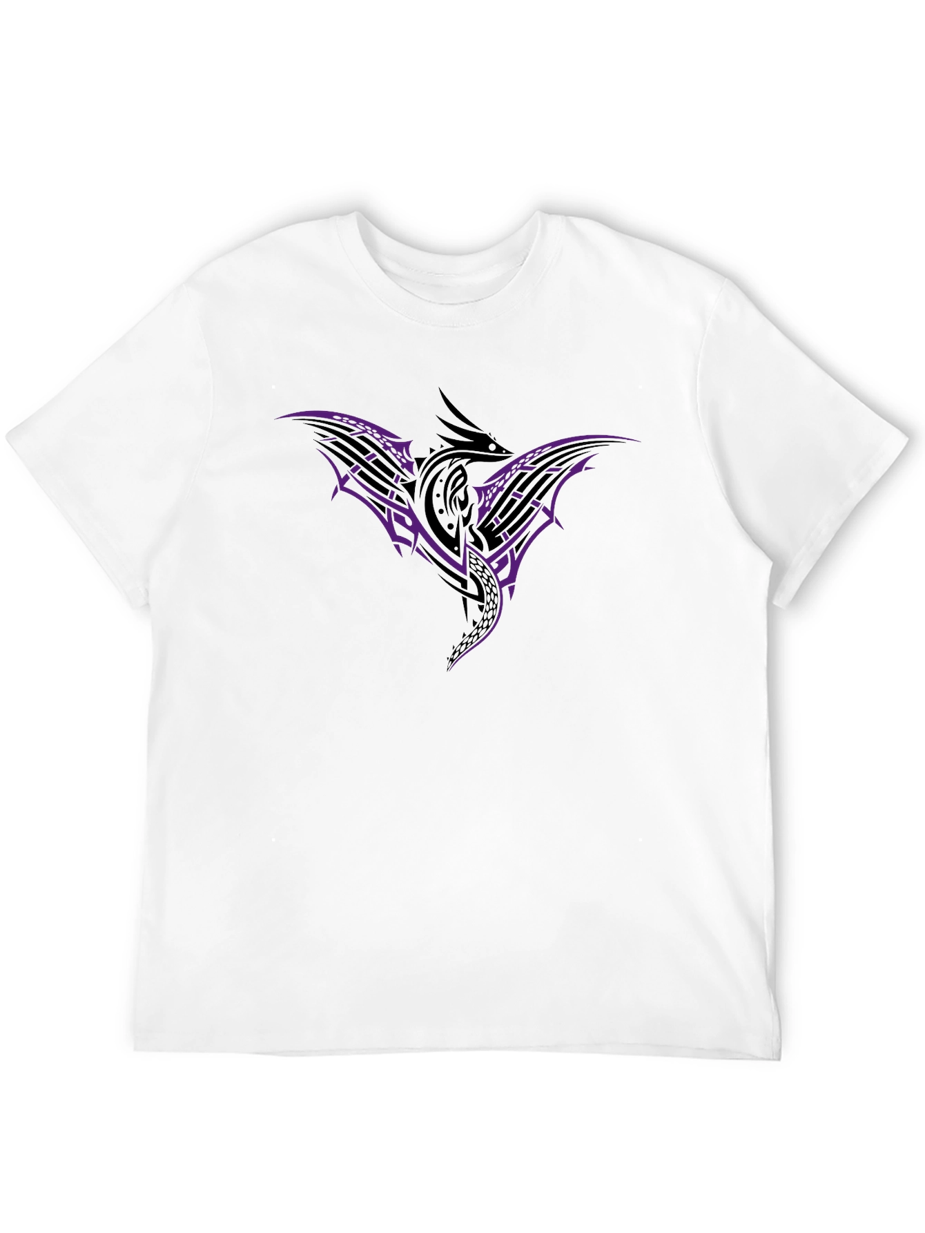 Tribal Dragon Graphic T-Shirt - Black